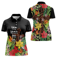 Mahalo Hawaii Ho'oponopono Pule Women Polo Shirt Polynesian Pattern Cross LT7 - Polynesian Pride