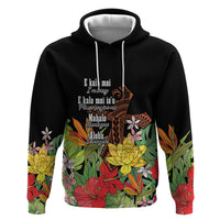 Mahalo Hawaii Ho'oponopono Pule Zip Hoodie Polynesian Pattern Cross LT7 Pullover Hoodie Black - Polynesian Pride