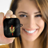 Hawaii Ka Pule a ka Haku Memorial AirPods Case Flower Lei Cross - Black LT7 - Polynesian Pride