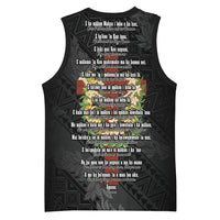 Hawaii ⁠Ka Pule a ka Haku Memorial Basketball Jersey Flower Lei Cross - Black