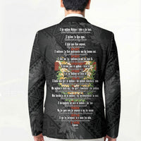 Hawaii ⁠Ka Pule a ka Haku Memorial Blazer Flower Lei Cross - Black