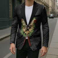 Hawaii ⁠Ka Pule a ka Haku Memorial Blazer Flower Lei Cross - Black