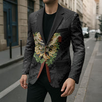 Hawaii ⁠Ka Pule a ka Haku Memorial Blazer Flower Lei Cross - Black