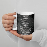 Hawaii Ka Pule a ka Haku Memorial Ceramic Mug Flower Lei Cross - Black LT7 - Polynesian Pride