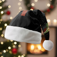 Hawaii ⁠Ka Pule a ka Haku Memorial Christmas Santa Hat Flower Lei Cross - Black