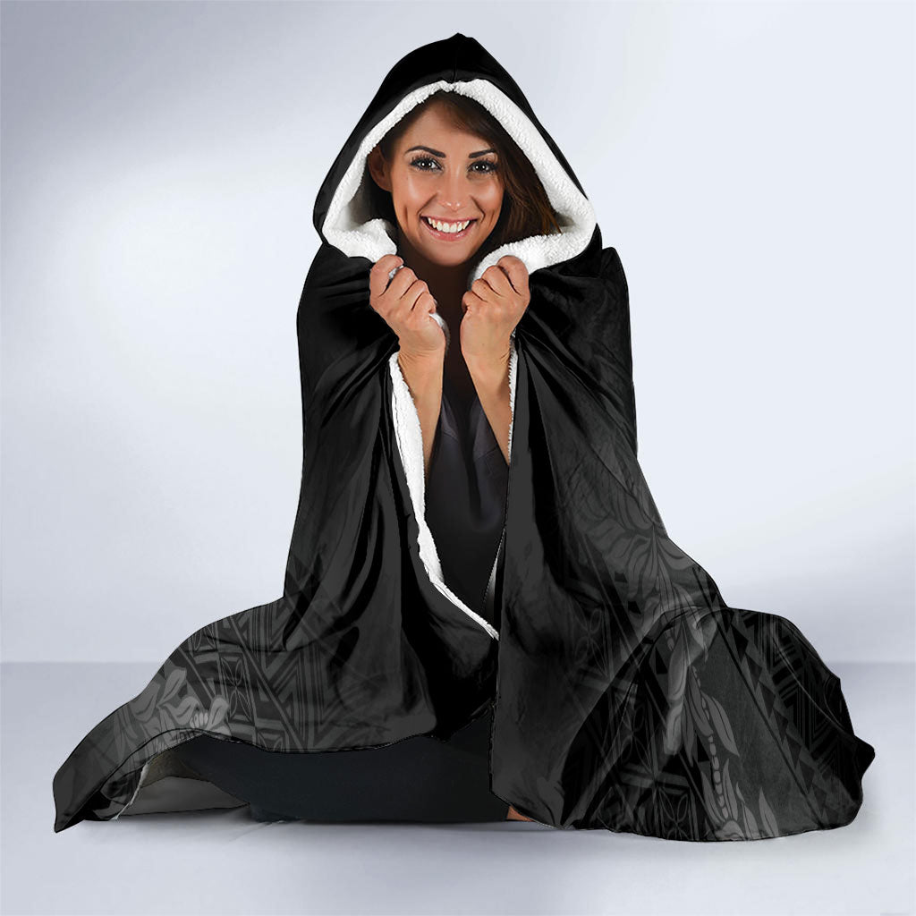 Hawaii Ka Pule a ka Haku Memorial Hooded Blanket Flower Lei Cross - Black LT7 - Polynesian Pride