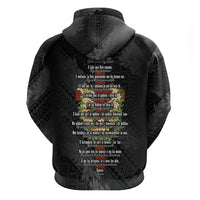 Hawaii Ka Pule a ka Haku Memorial Hoodie Flower Lei Cross - Black LT7 - Polynesian Pride