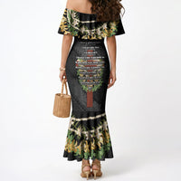 Hawaii Ka Pule a ka Haku Memorial Mermaid Dress Flower Lei Cross - Black LT7 - Polynesian Pride
