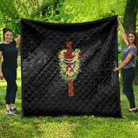 Hawaii Ka Pule a ka Haku Memorial Quilt Flower Lei Cross - Black LT7 - Polynesian Pride