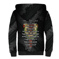 Hawaii Ka Pule a ka Haku Memorial Sherpa Hoodie Flower Lei Cross - Black LT7 - Polynesian Pride