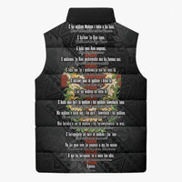 Hawaii Ka Pule a ka Haku Memorial Sleeveless Puffer Jacket Flower Lei Cross - Black LT7 - Polynesian Pride