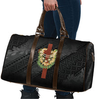 Hawaii Ka Pule a ka Haku Memorial Travel Bag Flower Lei Cross - Black LT7 - Polynesian Pride