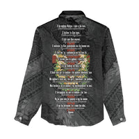Hawaii Ka Pule a ka Haku Memorial Women Casual Shirt Flower Lei Cross - Black LT7 - Polynesian Pride