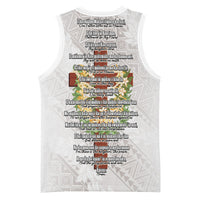Hawaii Ka Pule a ka Haku Memorial Basketball Jersey Flower Lei Cross - Ivory White LT7 - Polynesian Pride