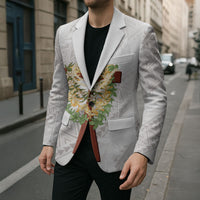 Hawaii Ka Pule a ka Haku Memorial Blazer Flower Lei Cross - Ivory White LT7 - Polynesian Pride