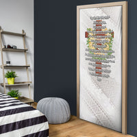 Hawaii Ka Pule a ka Haku Memorial Door Cover Flower Lei Cross - Ivory White LT7 - Polynesian Pride