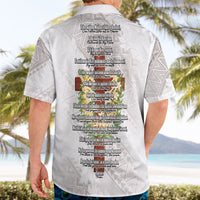 Hawaii Ka Pule a ka Haku Memorial Hawaiian Shirt Flower Lei Cross - Ivory White LT7 - Polynesian Pride