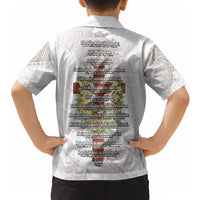 Hawaii Ka Pule a ka Haku Memorial Hawaiian Shirt Flower Lei Cross - Ivory White LT7 - Polynesian Pride