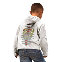 Hawaii Ka Pule a ka Haku Memorial Kid Hoodie Flower Lei Cross - Ivory White LT7 - Polynesian Pride