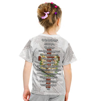 Hawaii Ka Pule a ka Haku Memorial Kid T Shirt Flower Lei Cross - Ivory White LT7 - Polynesian Pride