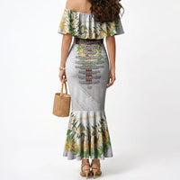 Hawaii Ka Pule a ka Haku Memorial Mermaid Dress Flower Lei Cross - Ivory White LT7 - Polynesian Pride