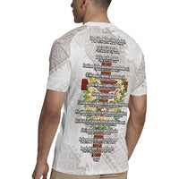 Hawaii Ka Pule a ka Haku Memorial Rugby Jersey Flower Lei Cross - Ivory White LT7 - Polynesian Pride