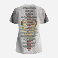 Hawaii ⁠Ka Pule a ka Haku Memorial Scrub Top Flower Lei Cross - Ivory White