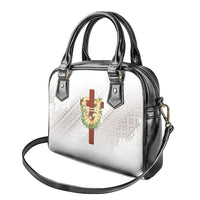 Hawaii Ka Pule a ka Haku Memorial Shoulder Handbag Flower Lei Cross - Ivory White LT7 - Polynesian Pride