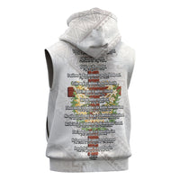 Hawaii Ka Pule a ka Haku Memorial Sleeveless Hoodie Flower Lei Cross - Ivory White LT7 - Polynesian Pride