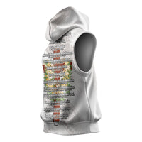 Hawaii Ka Pule a ka Haku Memorial Sleeveless Hoodie Flower Lei Cross - Ivory White LT7 - Polynesian Pride
