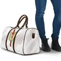 Hawaii Ka Pule a ka Haku Memorial Travel Bag Flower Lei Cross - Ivory White LT7 - Polynesian Pride