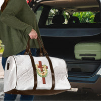 Hawaii Ka Pule a ka Haku Memorial Travel Bag Flower Lei Cross - Ivory White LT7 - Polynesian Pride