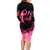 Polynesian Family Matching Long Sleeve Bodycon Dress and Hawaiian Shirt Plumeria Breast Cancer Awareness Survivor Ribbon Pink LT7 - Polynesian Pride