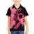 Polynesian Family Matching Puletasi Dress and Hawaiian Shirt Plumeria Breast Cancer Awareness Survivor Ribbon Pink LT7 Son's Shirt Black Pink - Polynesian Pride