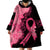 Polynesian Wearable Blanket Hoodie Plumeria Breast Cancer Awareness Survivor Ribbon Pink LT7 - Polynesian Pride