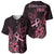 Polynesian Baseball Jersey Breast Cancer RIbbon Butterfly Mix Plumeria Curves Pink LT7 - Polynesian Pride