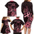 Polynesian Family Matching Long Sleeve Bodycon Dress and Hawaiian Shirt Breast Cancer RIbbon Butterfly Mix Plumeria Curves Pink LT7 - Polynesian Pride