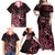 Polynesian Family Matching Off Shoulder Maxi Dress and Hawaiian Shirt Breast Cancer RIbbon Butterfly Mix Plumeria Curves Pink LT7 - Polynesian Pride