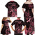 Polynesian Family Matching Off Shoulder Maxi Dress and Hawaiian Shirt Breast Cancer RIbbon Butterfly Mix Plumeria Curves Pink LT7 - Polynesian Pride