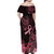 Polynesian Family Matching Off Shoulder Maxi Dress and Hawaiian Shirt Breast Cancer RIbbon Butterfly Mix Plumeria Curves Pink LT7 - Polynesian Pride