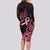 Polynesian Long Sleeve Bodycon Dress Breast Cancer RIbbon Butterfly Mix Plumeria Curves Pink LT7 - Polynesian Pride