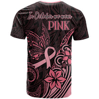 Polynesian T Shirt Breast Cancer RIbbon Butterfly Mix Plumeria Curves Pink LT7 - Polynesian Pride