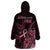 Polynesian Wearable Blanket Hoodie Breast Cancer RIbbon Butterfly Mix Plumeria Curves Pink LT7 - Polynesian Pride