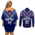 Personalised Samoa Rugby Couples Matching Off Shoulder Short Dress and Long Sleeve Button Shirts World Cup 2023 Siamupini Siva Tau LT7 - Polynesian Pride