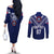 Personalised Samoa Rugby Couples Matching Off The Shoulder Long Sleeve Dress and Long Sleeve Button Shirts World Cup 2023 Siamupini Siva Tau LT7 - Polynesian Pride