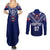 Personalised Samoa Rugby Couples Matching Summer Maxi Dress and Long Sleeve Button Shirts World Cup 2023 Siamupini Siva Tau LT7 - Polynesian Pride