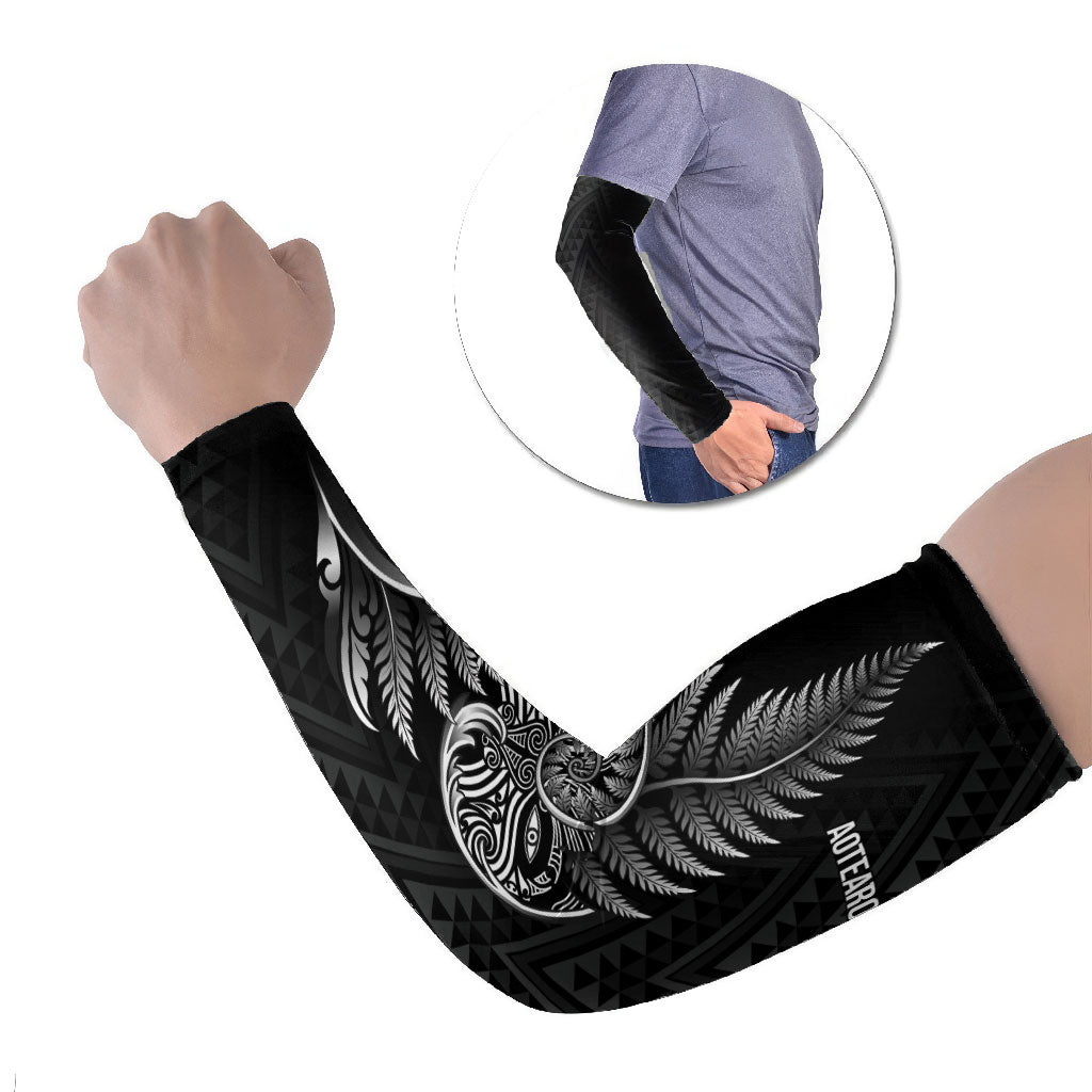 New Zealand Ta Moko Silver Fern Arm Sleeves Taniko Taniwha Motifs