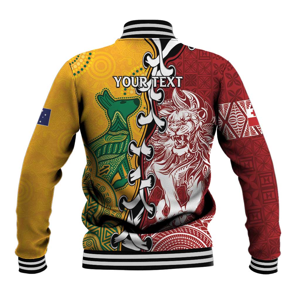 Mate Ma'a Tonga Vs Australia Rugby Personalized Baseball Jacket Special Mascots LT7 - Polynesian Pride