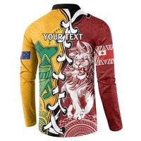 Mate Ma'a Tonga Vs Australia Rugby Personalized Button Sweatshirt Special Mascots LT7 - Polynesian Pride
