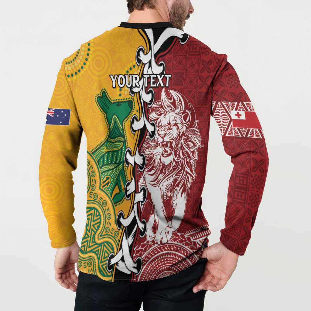 Mate Ma'a Tonga Vs Australia Rugby Personalized Button Sweatshirt Special Mascots LT7 - Polynesian Pride